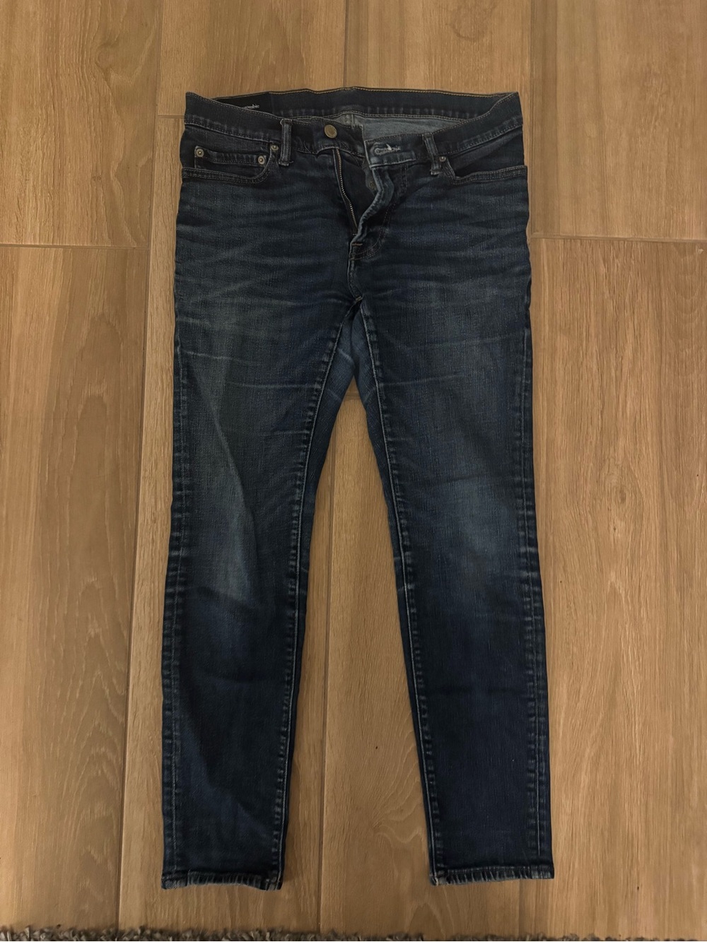 Abercrombie & Fitch Men's Dark Indigo Slim Jeans